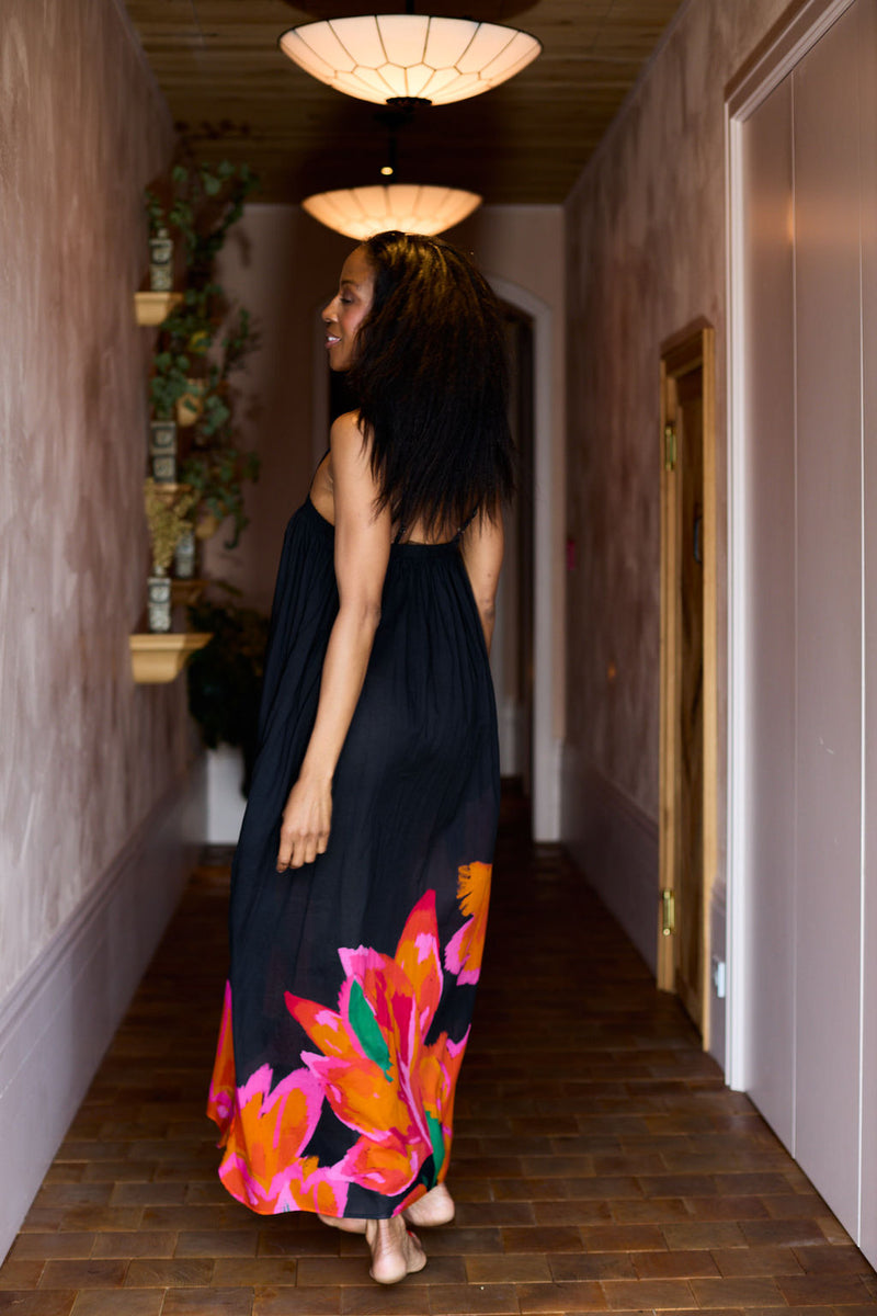 The Perfect Sundress - Black with floral details