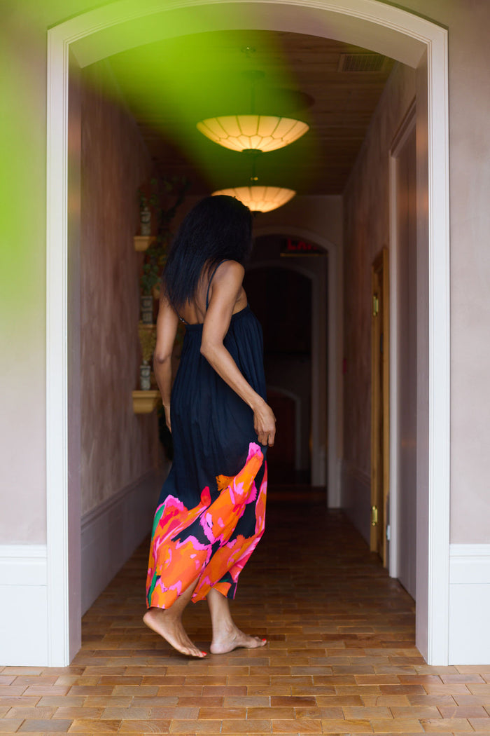 The Perfect Sundress - Black with floral details