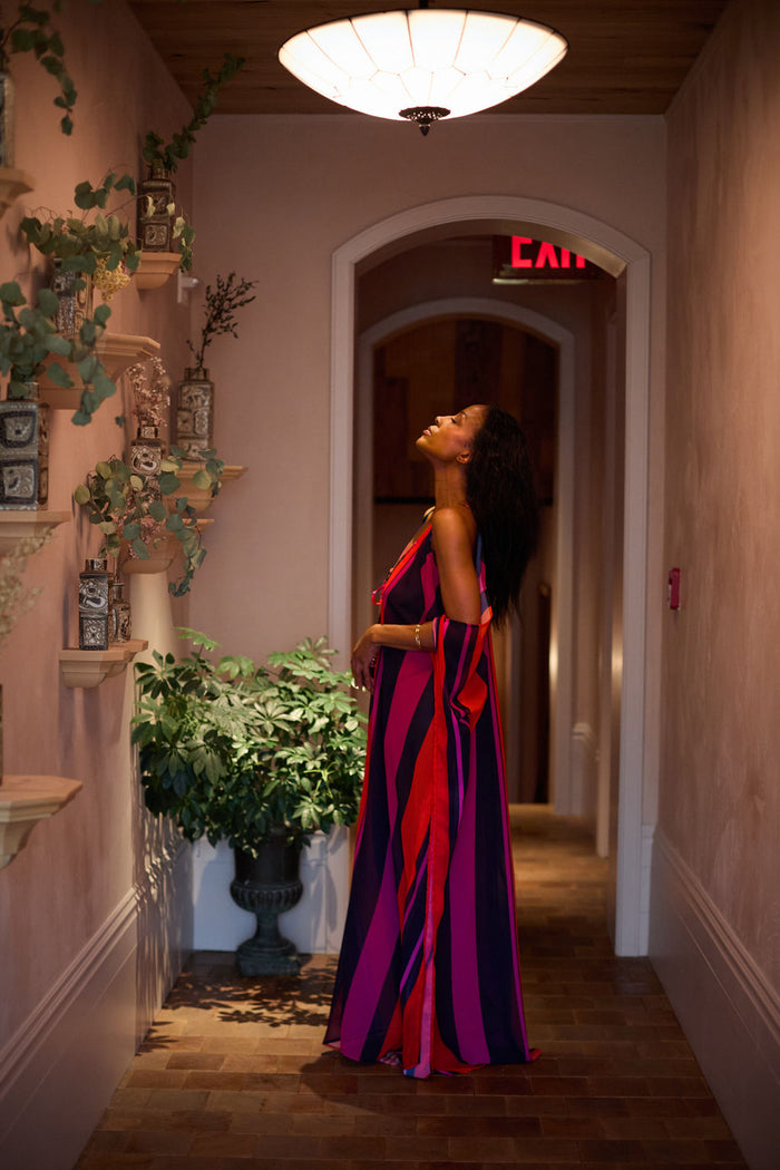 Portofino Multi Striped Caftan