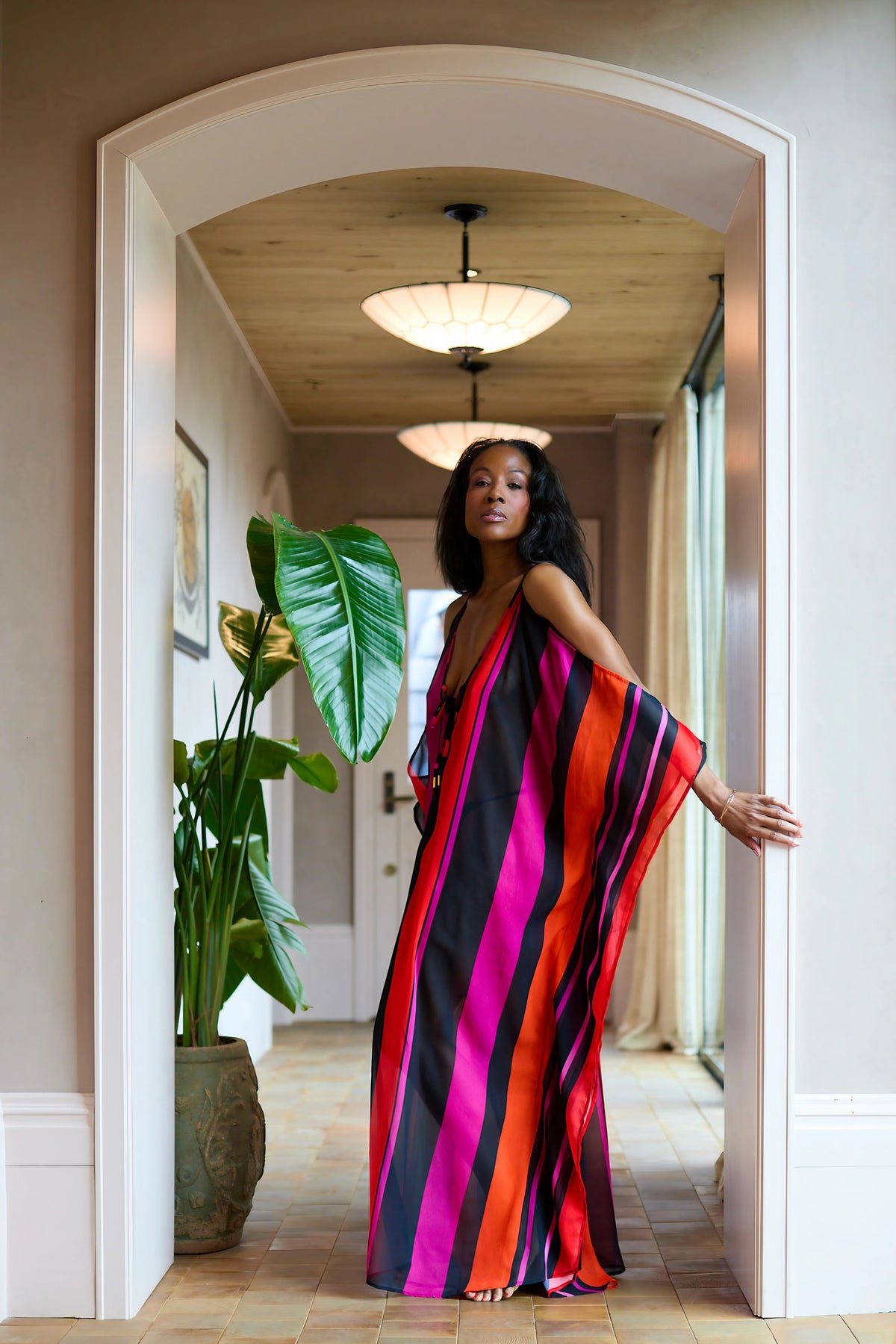 Portofino Multi Striped Caftan