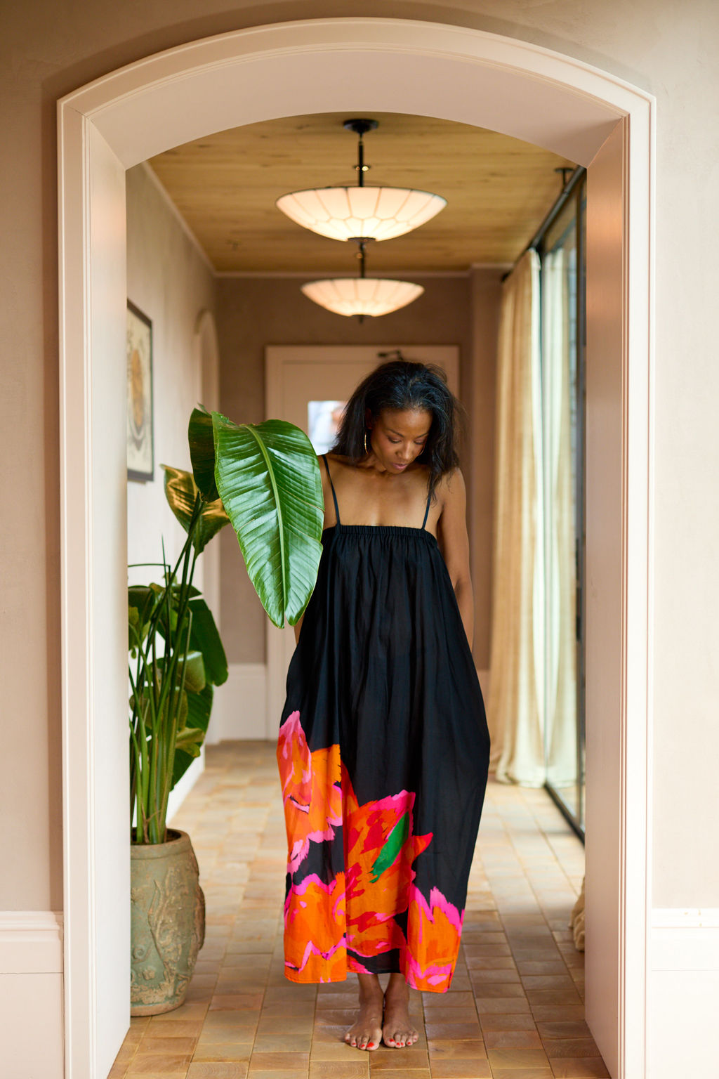 The Perfect Sundress - Black with floral details