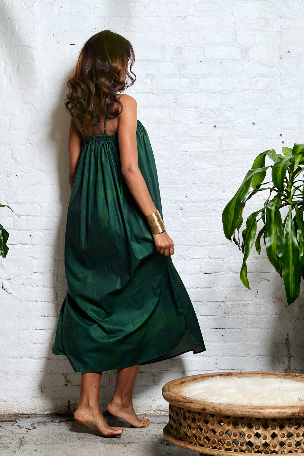 Kristie satin cami style formal dress in emerald Express NZ wide